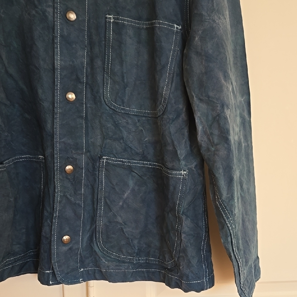 Mauvais Garcon Dyed Blue Denim Chore Jacket - Picture 5 of 7